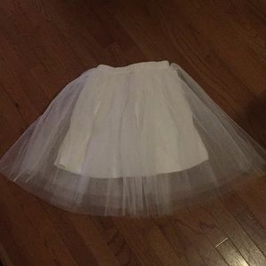 White Puffy Tulle Skirt